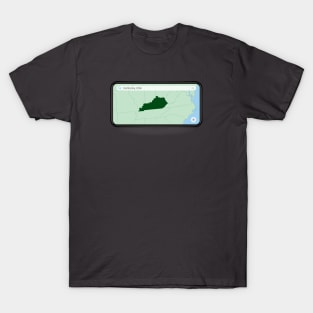 Kentucky Map App T-Shirt